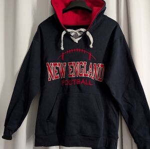 Bay State Gear Large Navy New England Football Hooded Sweatshirt